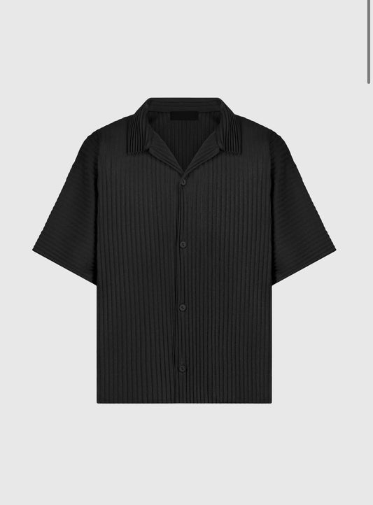 Pleated Shirt - Black